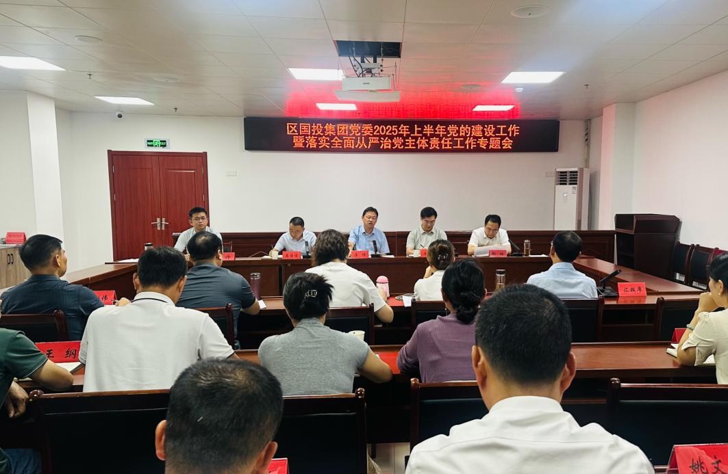 屯溪區(qū)國(guó)投集團(tuán)黨委召開2025年上半年黨的建設(shè)工作暨落實(shí)全面從嚴(yán)治黨主體責(zé)任工作專題會(huì)議